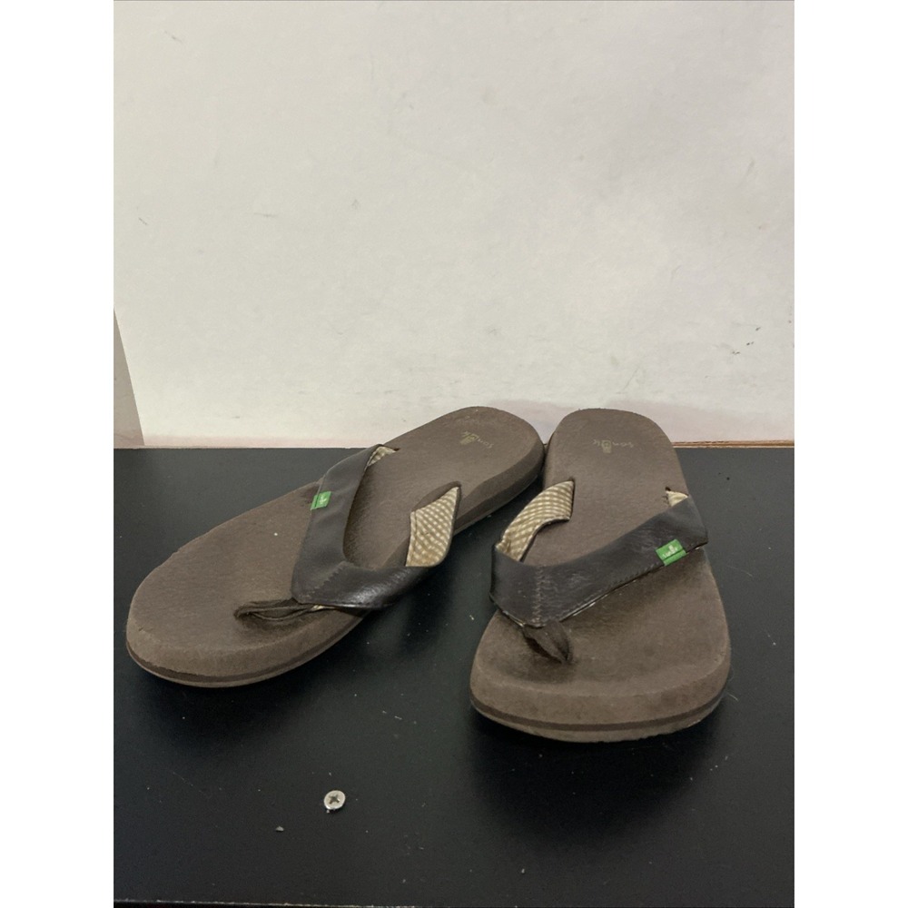 Sanuk Women's Yoga Mat Flip Flop Comfy White Sandals NO SIZE Fits Womens 8
